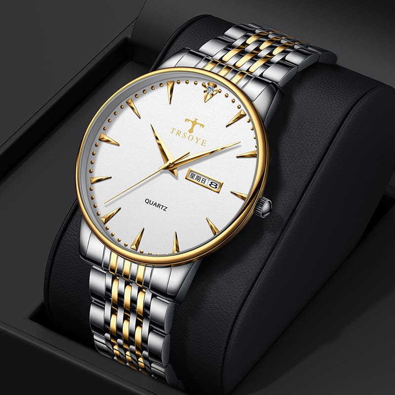 TRSOYE Luxury Men’s Quartz Watch – Stainless Steel